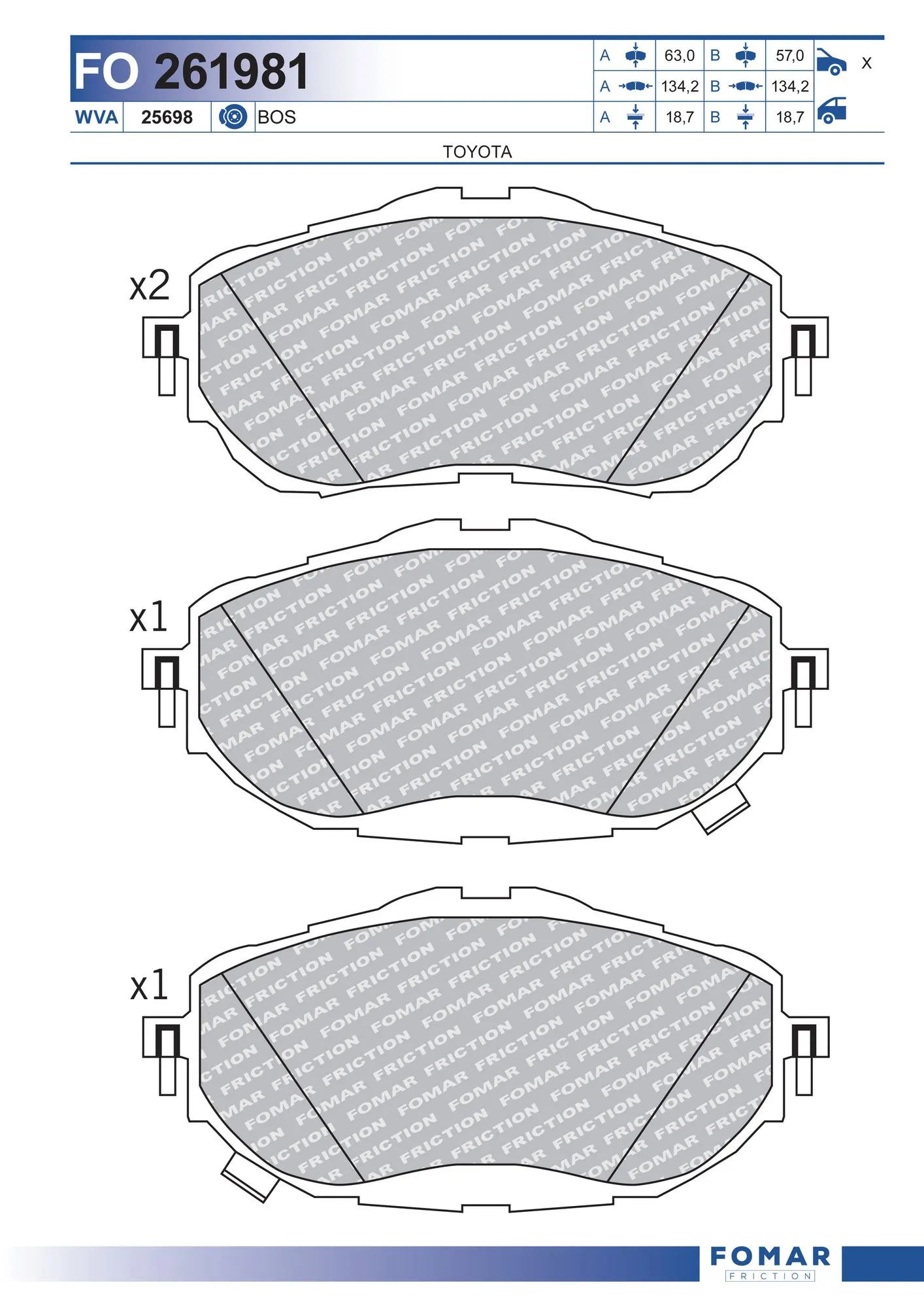 Brake Pad Set, disc brake